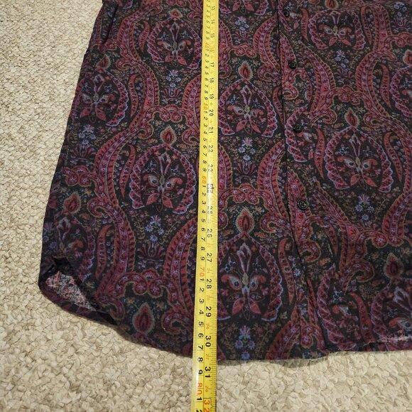 Volcom red paisley flannel shirt - Picture 6 of 7